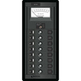 Panel de interruptores Blue Sea 1463 de 8 posiciones, con interruptores automáticos CLB y medidor, vertical