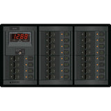 Blue Sea 1221 Panel principal de 12V CC + 19 posiciones con medidor digital