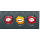 Panel de interruptores de batería BEP Contour Connect 3 con 3 desconectadores