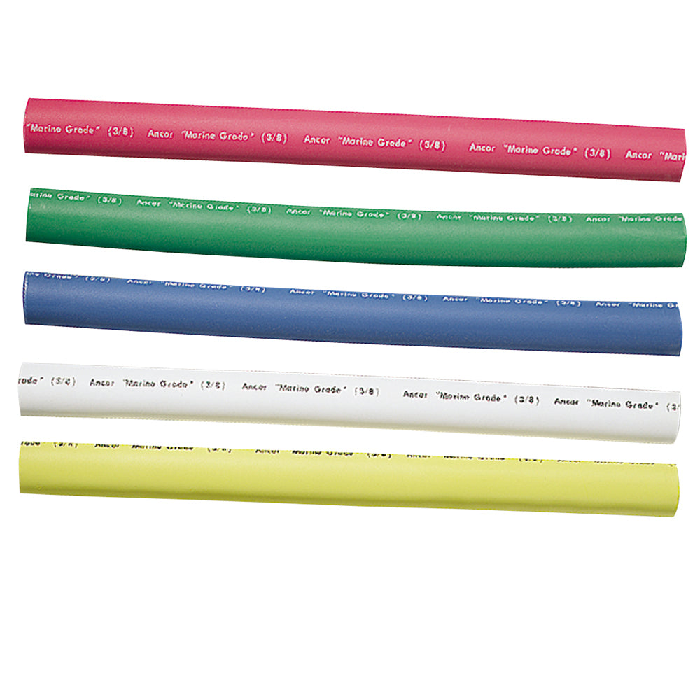 Tubo termorretráctil Ancor con adhesivo - Paquete de 5, 6", de 12 a 8 AWG, colores surtidos