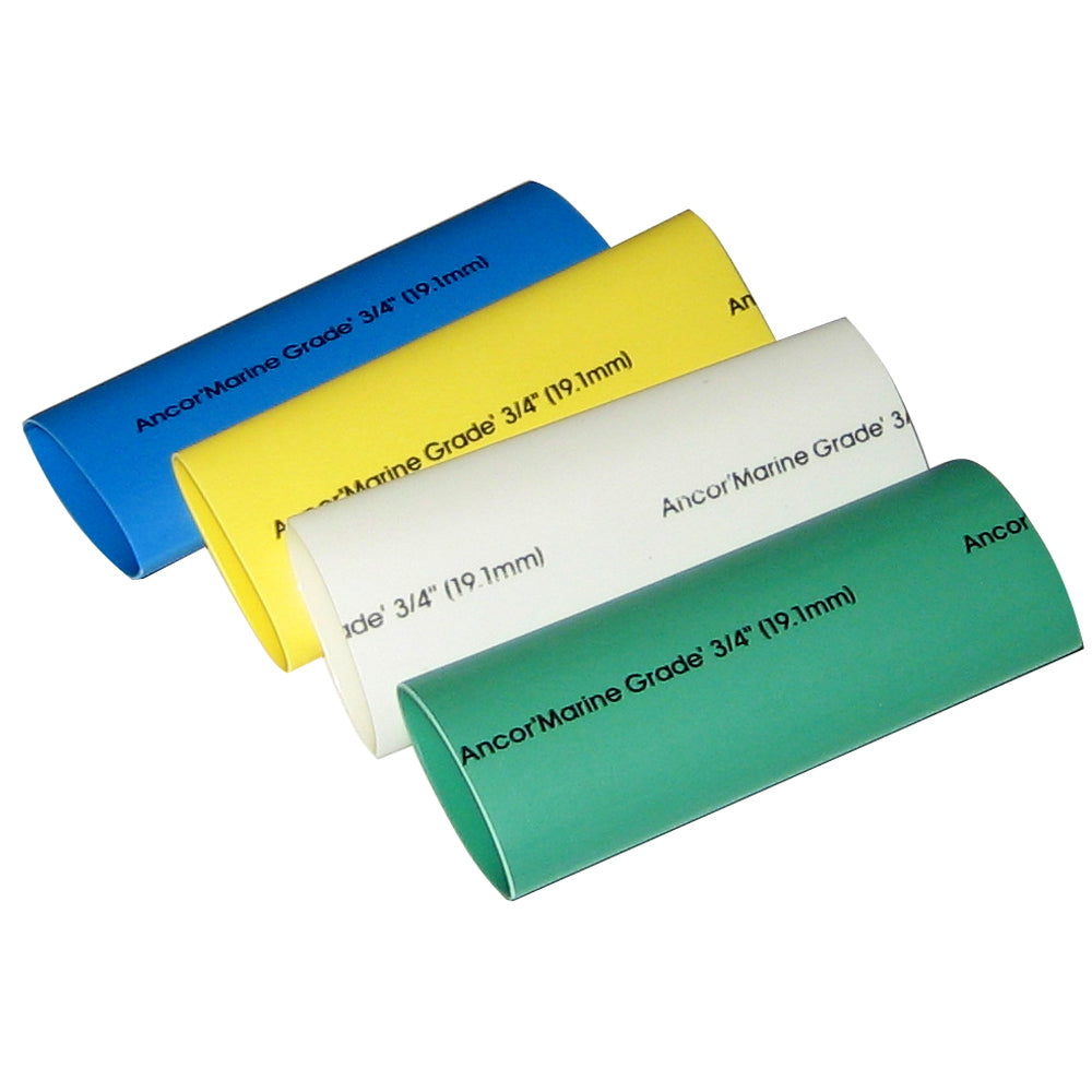 Tubo termorretráctil con revestimiento adhesivo Ancor - Paquete de 4, 3", <18 AWG, colores surtidos