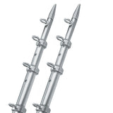 Astas estabilizadoras TACO de 15' plateadas/plateadas - 1-1/8" de diámetro