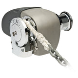 Molinete horizontal Maxwell HRC 10-8 para cadena y cabo, cadena de 8 mm (5/16"), cabo de 16 mm (5/8"), 12V, con barbotén
