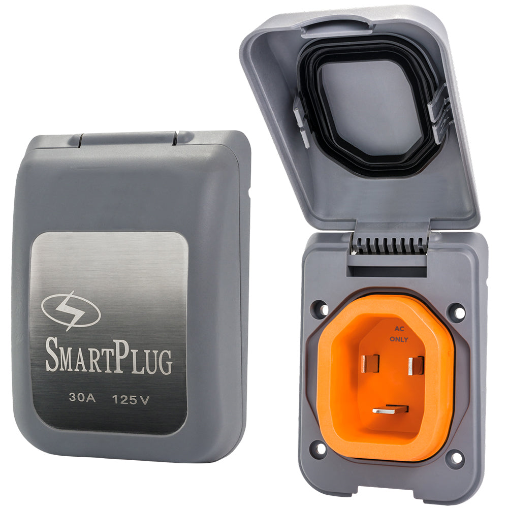 Cubierta no metálica de entrada SmartPlug 30 AMP macho - Gris