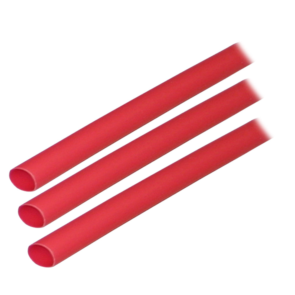 Tubos termocontraíbles con revestimiento adhesivo Ancor (ALT) - 1/4" x 3" - Paquete de 3 - Rojo