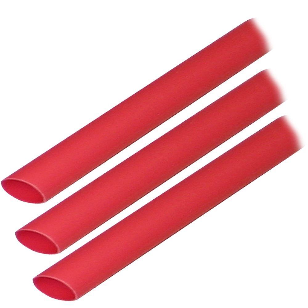 Tubos termorretráctiles con adhesivo Ancor (ALT) - 3/8" x 3" - Paquete de 3 - Rojo
