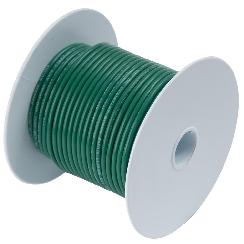 Cable Ancor verde de cobre estañado 18 AWG - 500'
