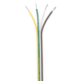 Cable Ancor plano, 16/4 AWG, marrón/verde/blanco/amarillo, 30,5 m