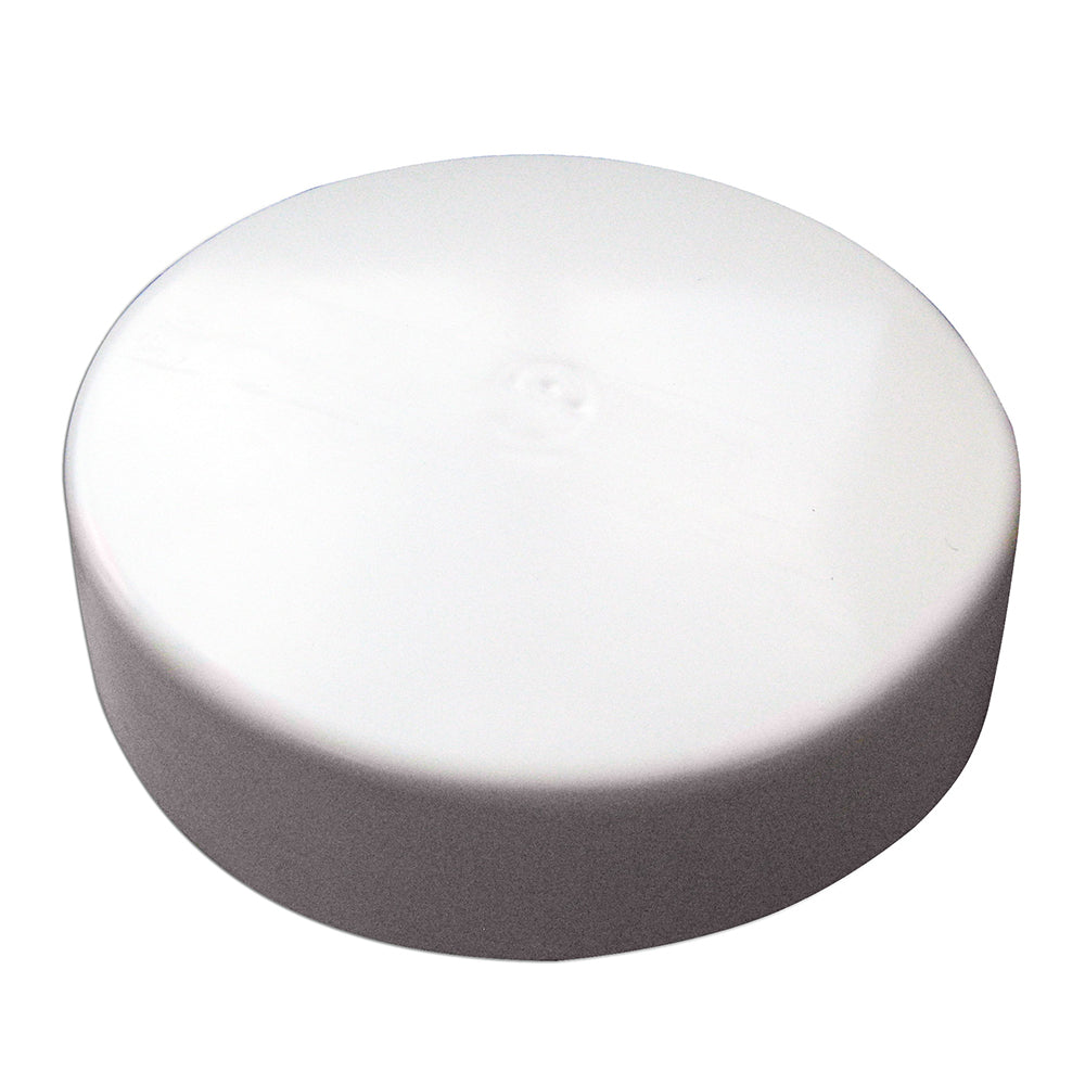 Tapa para pilotes Monarch, color blanco, plana - 14"