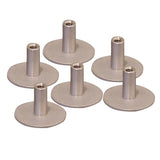 Separador de Acero Inoxidable para Soldar, Base de 1.25", Rosca de 1/4" x 20, 0.75" de Alto - Paquete de 6