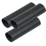 Tubo termorretráctil de pared gruesa Ancor - 3/4" x 12" - Paquete de 3 - Negro