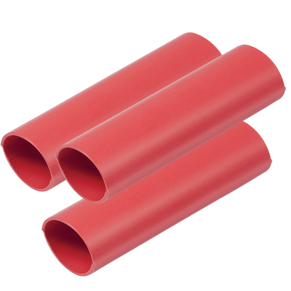 Tubos termocontraíbles de pared gruesa Ancor - 3/4" x 3" - Paquete de 3 - Rojo