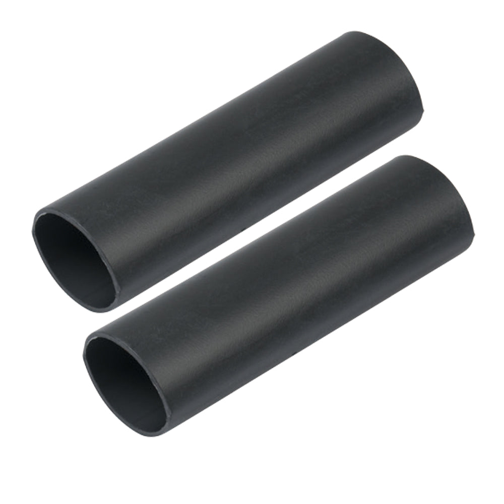 Ancor Tubo Termocontraíble de Pared Gruesa - 1" x 12" - Paquete de 2 - Negro