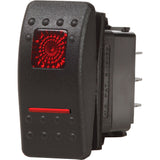 Blue Sea 7931 Interruptor Contura II SPDT Negro - ENCENDIDO-APAGADO-ENCENDIDO