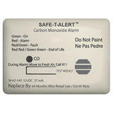 Alarma de monóxido de carbono Safe-T-Alert Serie 62 - 12 V - 62-541-Montaje en superficie marino - Blanco