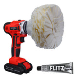 Flitz Buff Ball - Large 5" - White w/1.76oz Tube Flitz Polish