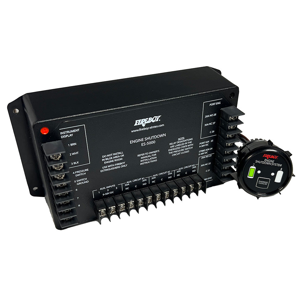 Apagado de motor Fireboy-Xintex - 5 circuitos con relés de 20A - Pantalla redonda