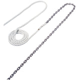 Cadena de ancla Maxwell - 4,57 m de cadena de 7,9 mm a 45,72 m de cabo Brait de nailon de 15,87 mm