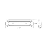 Luz de cubierta TACO de 4 LED - Montaje plano - Carcasa blanca