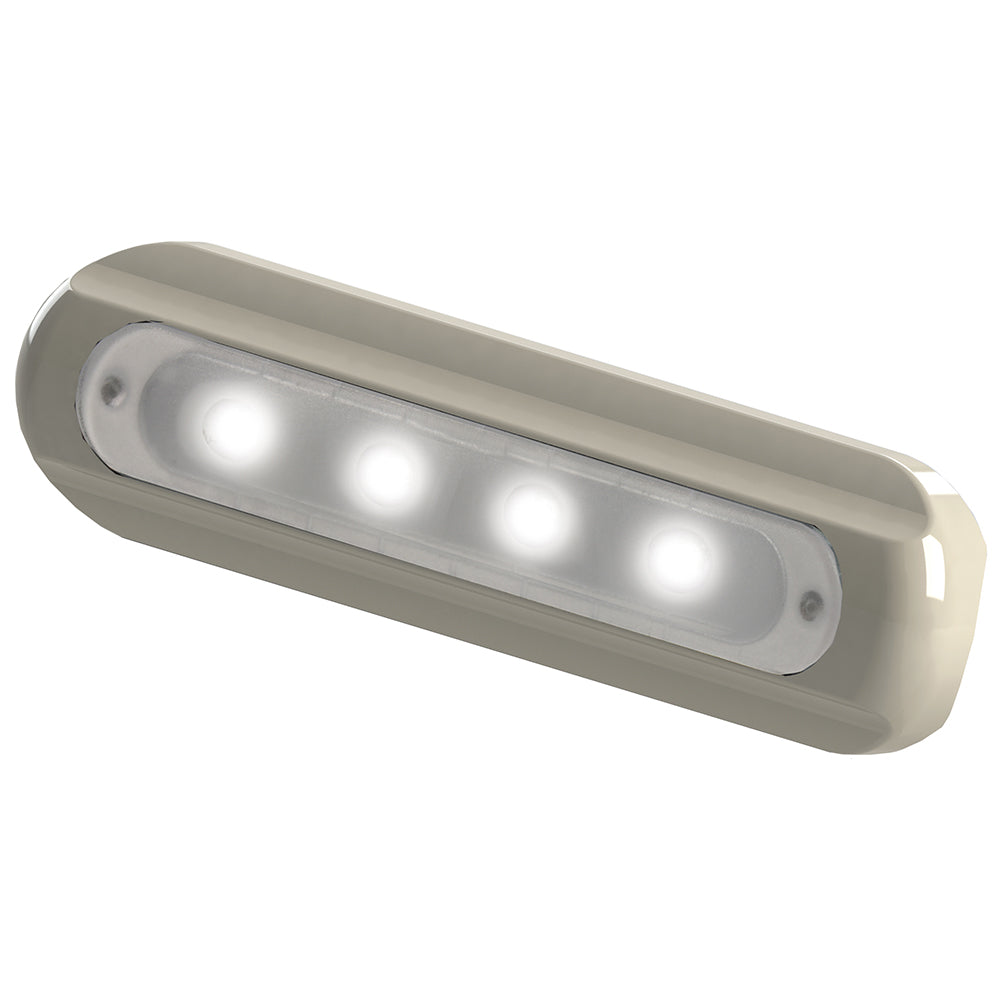 Luz de cubierta TACO de 4 LED - Montaje plano - Carcasa blanca