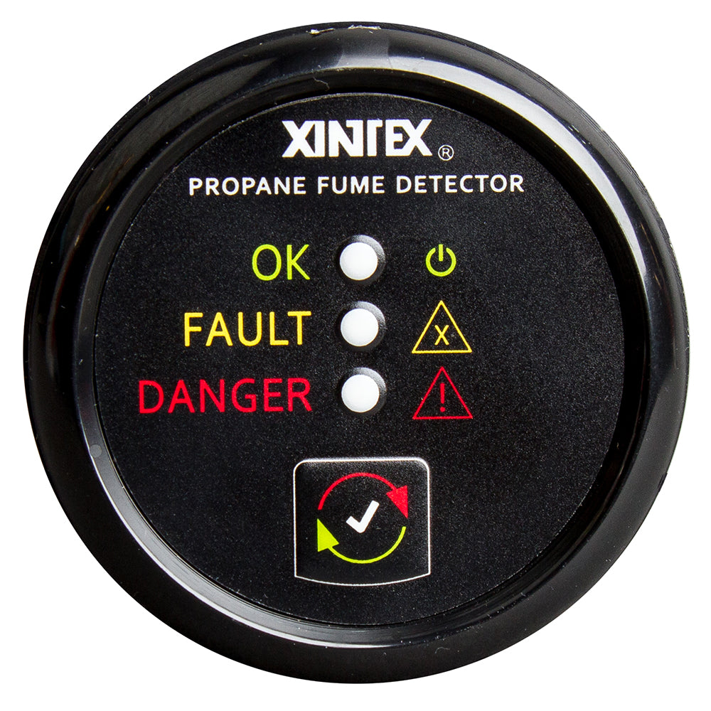 Detector de humos de propano Fireboy-Xintex con sensor de plástico - Sin válvula solenoide - Pantalla con bisel negro