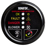 Detector de humos de gasolina Fireboy-Xintex con control de soplador - Bisel negro - 12 V