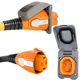 Combo de entrada de 50 AMP y conector de cable hembra SmartPlug - Gris
