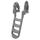 Escalera de muelle de 4 peldaños Dock Edge Stand-Off abatible de polietileno rotomoldeado - Gris