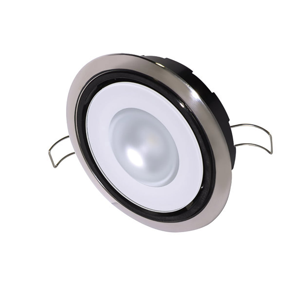 Luz descendente orientable Lumitec Mirage - Atenuable blanca, no atenuable roja/azul - Bisel pulido