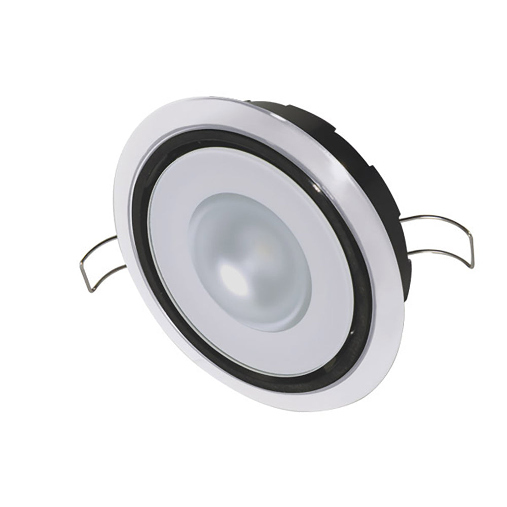 Luz descendente posicionable Lumitec Mirage - Atenuación blanca - Bisel blanco