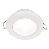 Hella Marine EuroLED 75 3" Redondo Montaje con Muelle Luz Descendente - LED Blanco - Aro Plástico Blanco - 12V