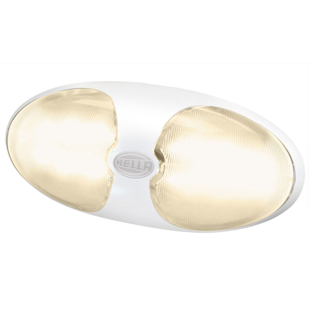 Lámpara Hella Marine DuraLED 12 para interior/exterior - LED blanco cálido - Carcasa blanca