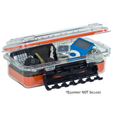 Caja de almacenamiento de policarbonato impermeable Plano - Tamaño 3500 - Naranja/Transparente