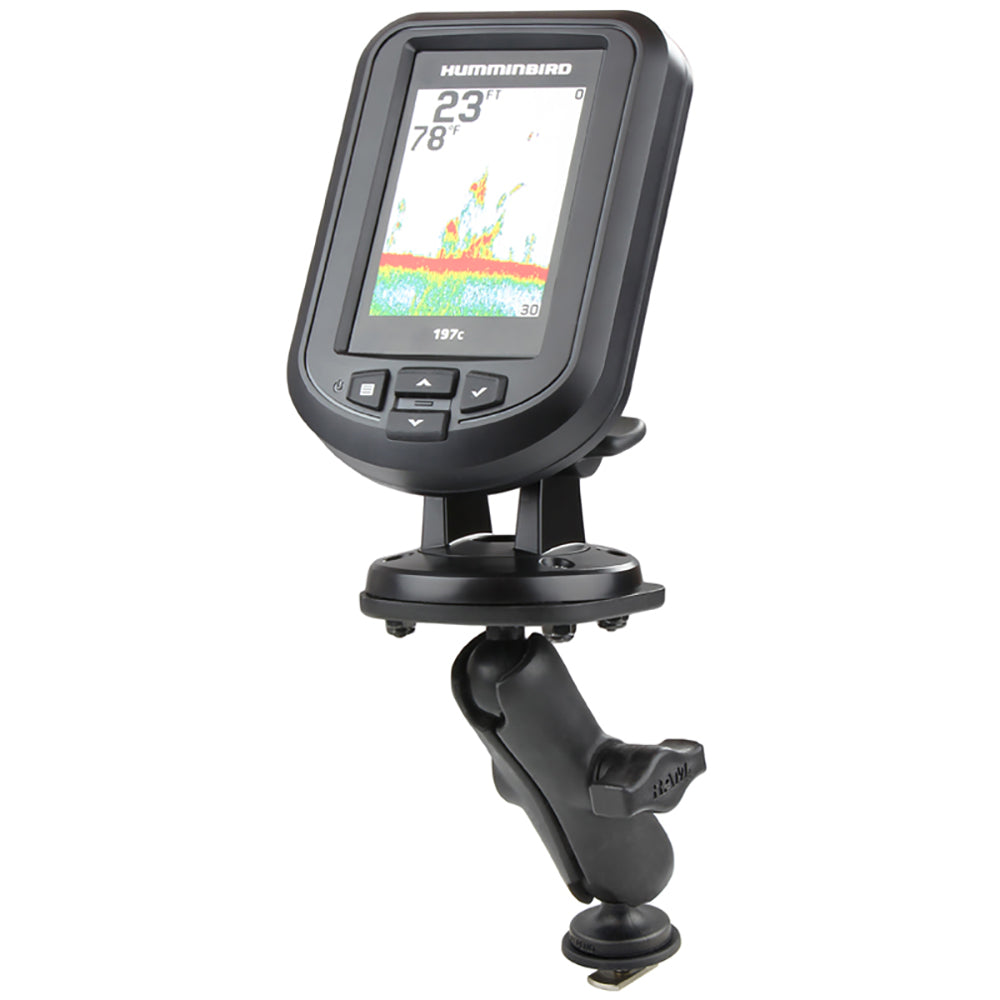 Soporte Ram Mount RAM Track Ball™ con placa para electrónica marina para los modelos Eagle Cuda, FishEasy, Humminbird Piranha y Lowrance X-4