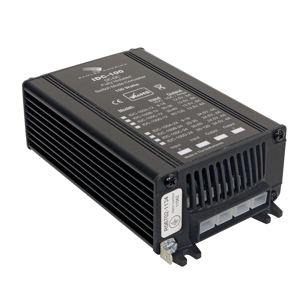 Convertidor DC-DC Samlex de 100W Totalmente Aislado - 8A - Entrada 9-18V - Salida 12.5V