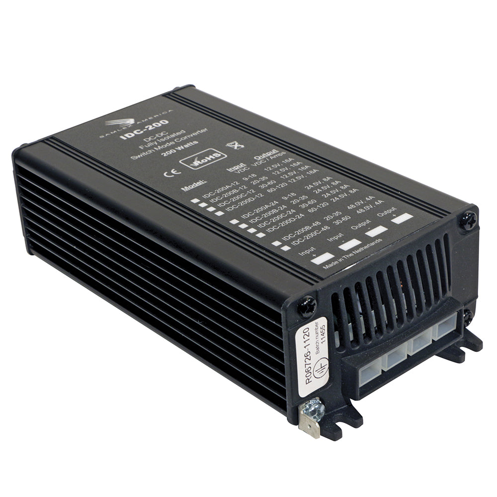 Convertidor CC-CC Samlex de 200 W totalmente aislado - 8 A - Entrada de 9-18 V - Salida de 24 V
