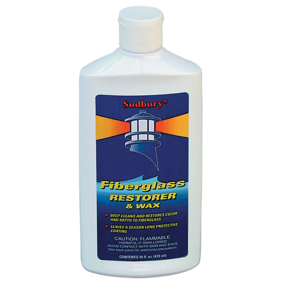 Restaurador y cera de fibra de vidrio de un solo paso Sudbury - Líquido de 16 oz