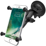 Soporte de ventosa con bloqueo giratorio RAM Mount con cuna universal X-Grip® para teléfonos grandes/phablets
