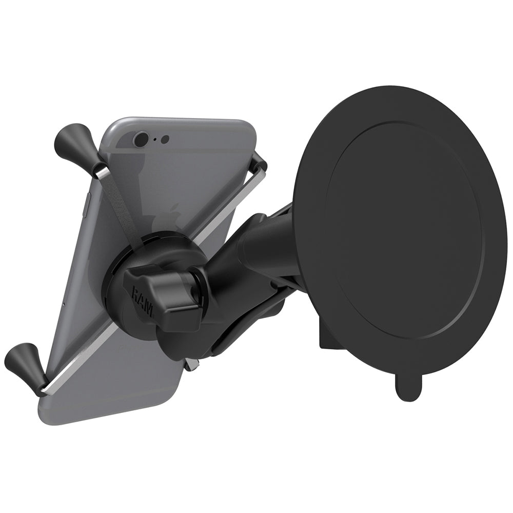 Soporte de ventosa con bloqueo giratorio RAM Mount con cuna universal X-Grip® para teléfonos grandes/phablets