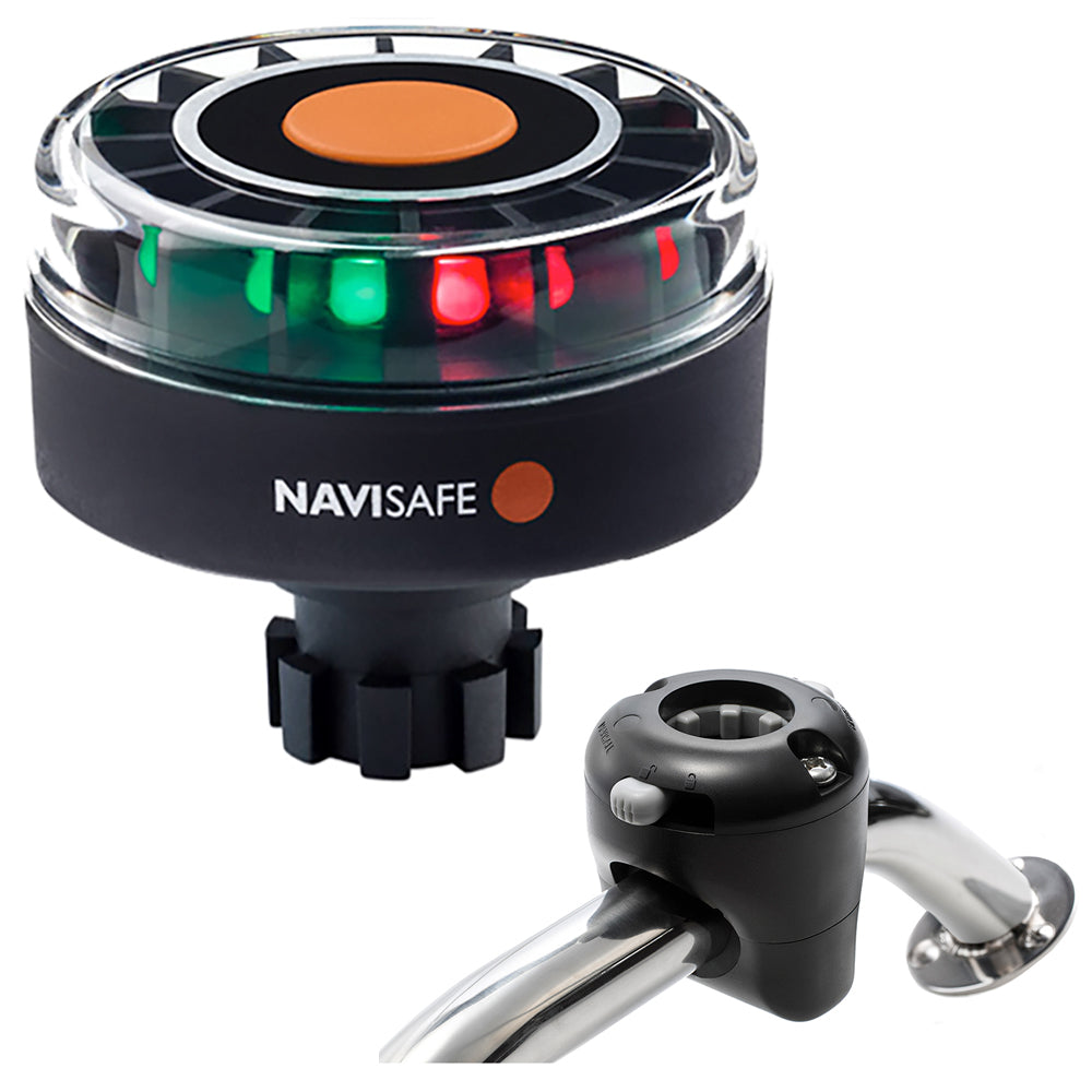 Navisafe Navilight Tricolor 2NM con base Navibolt y soporte para riel - Negro