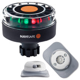 Luz de navegación tricolor Navisafe Navilight 2MN con base Navibolt y soporte para embarcación semirrígida - Blanco