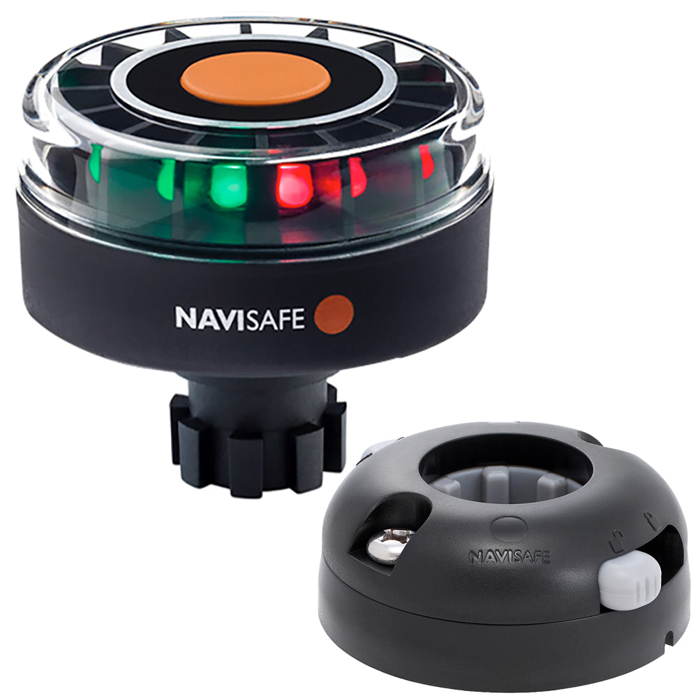 Navisafe Navilight Tricolor 2MN con base Navibolt y soporte horizontal - Negro