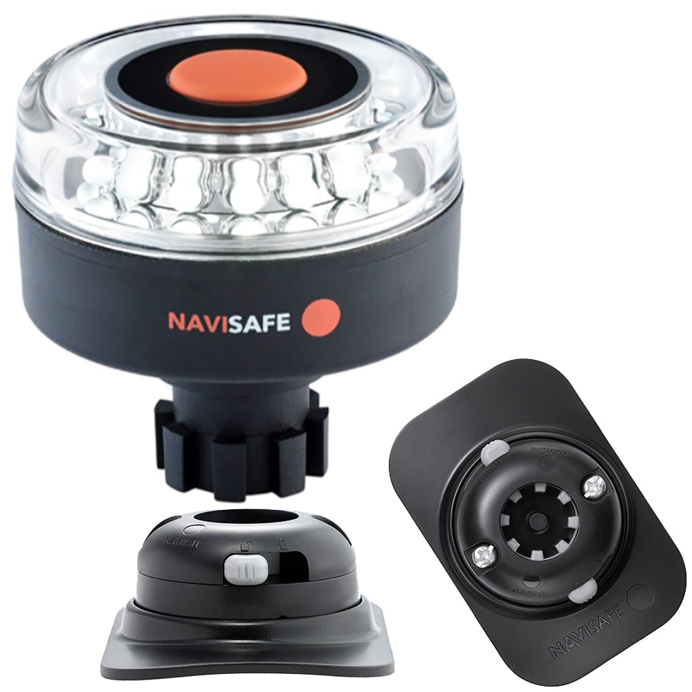 Navisafe Navilight 360° 2NM con base Navibolt y soporte para embarcación semirrígida - Negro