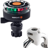Navisafe Navilight 2NM Tricolor con base Navimount y soporte para riel - Blanco
