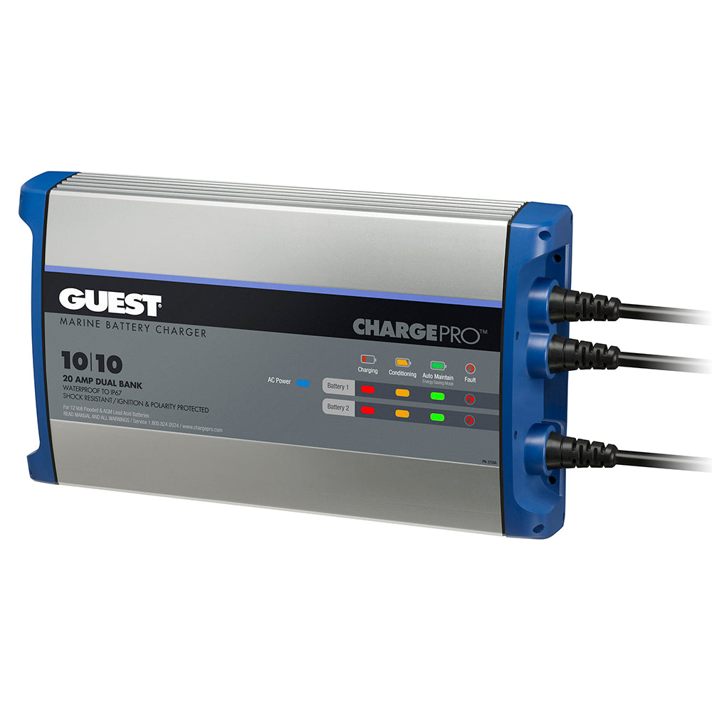 Cargador de batería a bordo Guest 20A / 12V - 2 bancos - Entrada 120V