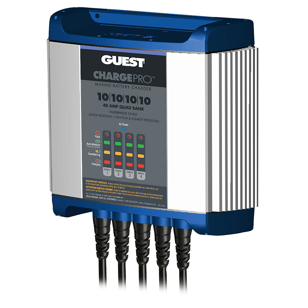 Cargador de baterías de a bordo para invitados 40A / 12V - 4 bancos - Entrada 120V