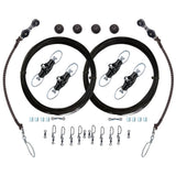 Kit de aparejo doble Rupp con Nok-Outs - Mono negro de 320'