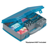 Organizador de aparejos ajustable de doble cara Plano, grande - Plateado/Azul