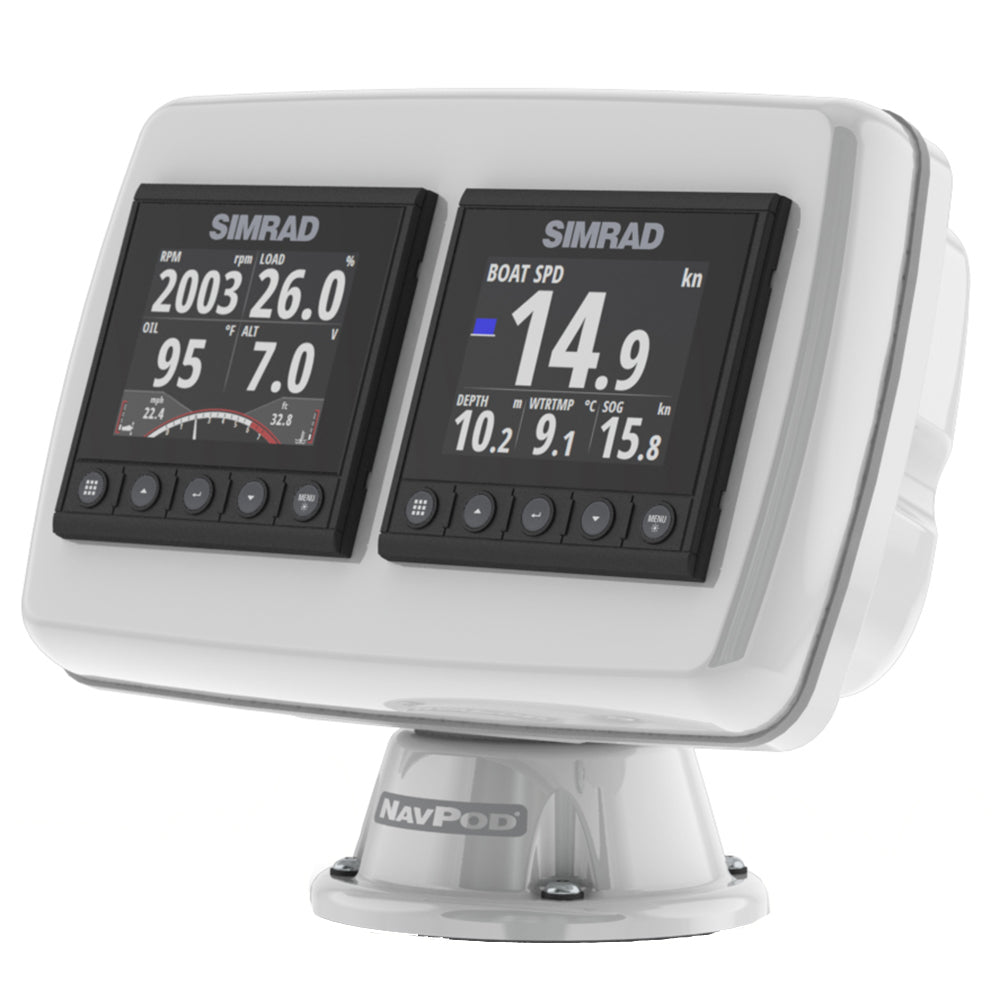 NavPod PP4503 PowerPod precortado para 2 instrumentos de orificio cuadrado Simrad IS42/B&G Triton²/AP44