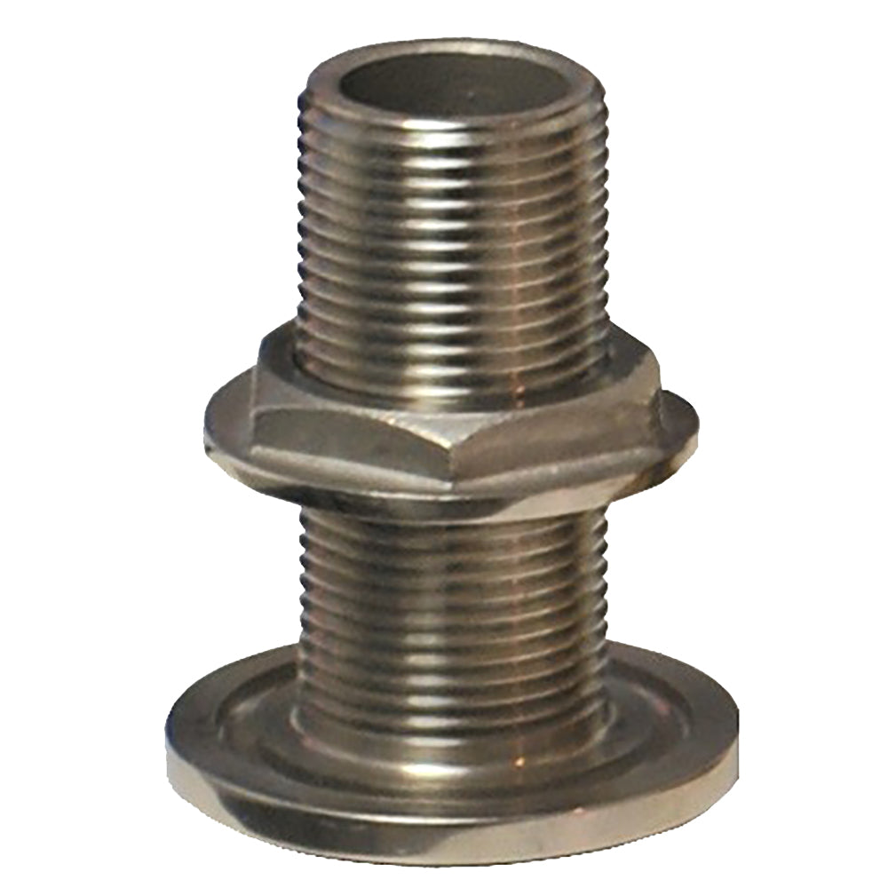 Conexión pasamuros de acero inoxidable GROCO 1" NPS NPT combinada con tuerca